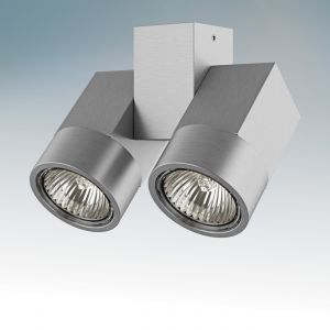 Накладной светильник поворотный  ILLUMO X2 серебро мат. 051039 ― ТРИ ПЛАФОНА