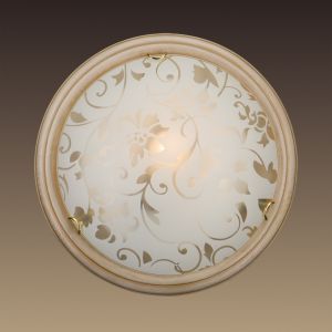 Настенно-потолочный светильник PROVENCE CREMA кремовое дерево с золотой патиной/золото/белый/декор E27 100W 220V арт.156 ― ТРИ ПЛАФОНА