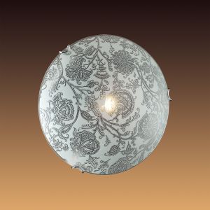Настенно-потолочный светильник VERITA хром/белый/декор E27 100W 220V арт.179  ― ТРИ ПЛАФОНА