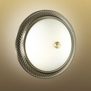 Настенно-потолочный светильник PRAIM бронза/белый E14 2*60W 220V арт.2304 ― ТРИ ПЛАФОНА
