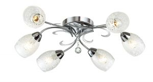 Потолочная люстра FRIMAS хром/стекло/хрусталь E14 6*40W 220V 2834/6 ― ТРИ ПЛАФОНА