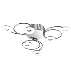 Потолочная люстра светодиодная LEOLA хром LED 6*4W 2864/6LC ― ТРИ ПЛАФОНА