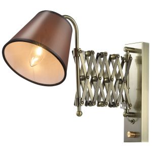 Бра раздвижное с диммером LARK бронзовый E14 1*40W 2876/1W ― ТРИ ПЛАФОНА