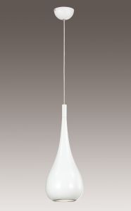 Подвесной светильник DROP белый глянцевый/металл Е27 1*60W 220V 2906/1 ― ТРИ ПЛАФОНА