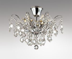 Хрустальная люстра потолочная KABRIS хром/хрусталь E14 6*60W 220V 2934/6C ― ТРИ ПЛАФОНА