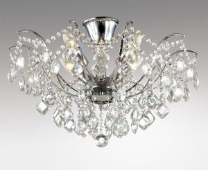 Хрустальная люстра потолочная KABRIS хром/хрусталь E14 8*60W 220V 2934/8C ― ТРИ ПЛАФОНА