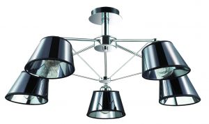 Потолочная люстра BARENSA хром/абажур E27 5*40W 220V 2975/5C ― ТРИ ПЛАФОНА