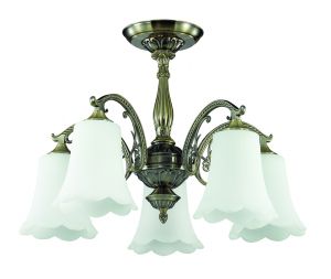 Потолочная люстра SONETTE бронзовый/стекло E27 5*60W 220V 2985/5C ― ТРИ ПЛАФОНА