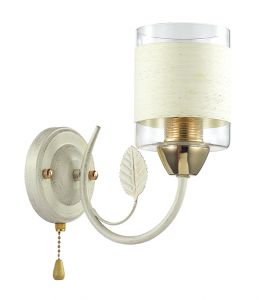 Бра декоративное FILLA золото/беж/стекло/декор.тесьма E27 1*60W 3029/1W ― ТРИ ПЛАФОНА