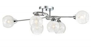 Потолочная люстра NEVETTE хром/стекло E14 6*60W 220V 3063/6C ― ТРИ ПЛАФОНА