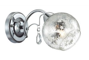 Бра декоративное SIVERINA хром/стекло/хрусталь E14 1*40W 220V 3064/1W ― ТРИ ПЛАФОНА