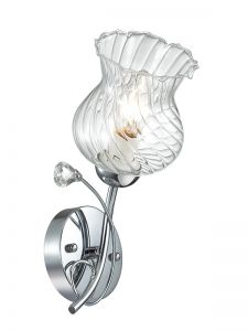 Бра декоративное FRIZZA хром/стекло/хрусталь E14 1*40W 220V 3073/1W ― ТРИ ПЛАФОНА