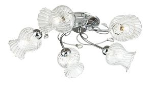 Потолочная люстра FRIZZA хром/стекло/хрусталь E14 5*40W 220V 3073/5C ― ТРИ ПЛАФОНА