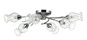 Потолочная люстра FRIZZA хром/стекло/хрусталь E14 6*40W 220V 3074/6C ― ТРИ ПЛАФОНА