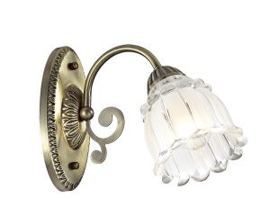 Бра декоративное DALISSA бронзовый/стекло  E14 1*40W 220V 3086/1W ― ТРИ ПЛАФОНА