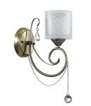 Бра декоративное CARAFFA бронзовый/стекло/хрусталь  E14 1*40W 220V 3087/1W
