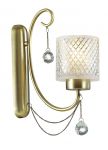 Бра декоративное CARAFFA бронзовый/стекло/хрусталь  E14 1*40W 220V 3088/1W
