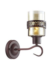 Бра декоративное VITELIA кофе/стекло/метал.декор  E27 1*40W 220V 3098/1W ― ТРИ ПЛАФОНА