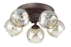 Потолочная люстра CLODINA кофе/стекло E14 5*40W 220V 3100/5CA ― ТРИ ПЛАФОНА