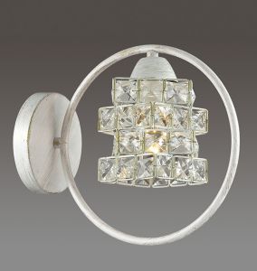 Бра декоративное LUSSA белый/зол.патина/хрусталь E27 1*40W 220V арт.3104/1W ― ТРИ ПЛАФОНА