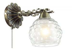 Бра декоративное AMPOLLA бронзовый/стекло E14 1*60W 220V 3106/1W ― ТРИ ПЛАФОНА