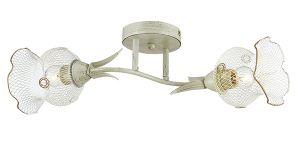 Потолочный светильник ROZETTA белый/зол.патина/металл E27 2*60W 220V 3108/2C ― ТРИ ПЛАФОНА