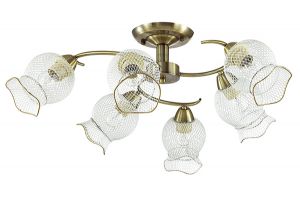 Потолочная люстра ROZETTA бронзовый/металл E27 6*60W 220V 3109/6C ― ТРИ ПЛАФОНА