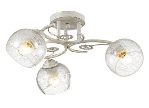 Потолочная люстра CLODINA белый/зол.патина/стекло E14 3*40W 220V 3116/3C ― ТРИ ПЛАФОНА
