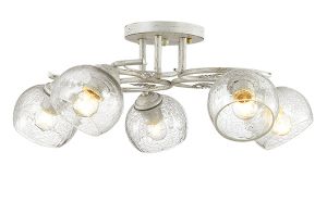 Потолочная люстра CLODINA белый/зол.патина/стекло E14 5*40W 220V 3116/5C ― ТРИ ПЛАФОНА