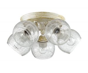 Потолочная люстра CLODINA белый/зол.патина/стекло E14 5*40W 220V 3116/5CA ― ТРИ ПЛАФОНА