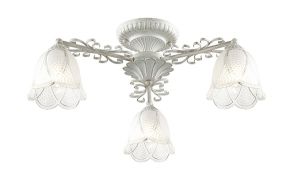 Потолочная люстра BARBARA белый/зол.патина/стекло E14 3*60W 220V 3120/3C ― ТРИ ПЛАФОНА