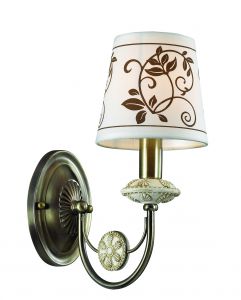 Бра декоративное ZARITTA бронзовый/ткань/полирезина E14 1*40W 220V арт.3216/1W ― ТРИ ПЛАФОНА