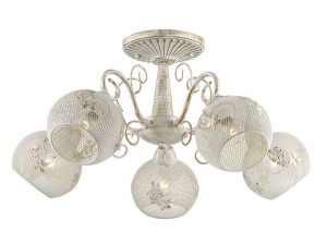 Потолочная люстра ELINA белый/зол.патина/металл E14 5*40W 220V 3231/5C ― ТРИ ПЛАФОНА