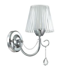 Бра декоративное ODDA хром/акрил/цепочки/хрусталь E14 1*40W 220V 3236/1W ― ТРИ ПЛАФОНА