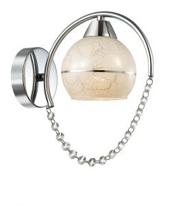 Бра декоративное  MARIZZA хром/стекло/хрусталь E14 1*60W 220V 3251/1W ― ТРИ ПЛАФОНА