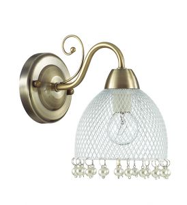Бра декоративное AGNESSA бронзовый/металл/искусст.жемчуг E14 1*60W 220V 3269/1W  ― ТРИ ПЛАФОНА