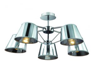 Потолочная люстра BARENSA хром/пластик E14 5*40W 220V 3281/5C ― ТРИ ПЛАФОНА