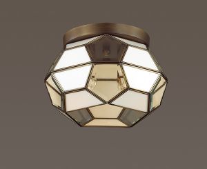 Потолочный светильник LEKKO бронзовый/стекло E27 2*60W 220V арт.3295/2C ― ТРИ ПЛАФОНА