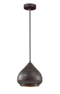 Подвесной светильник VEKI черный/матовое золото E27 1*60W 220V арт.3303/1 ― ТРИ ПЛАФОНА