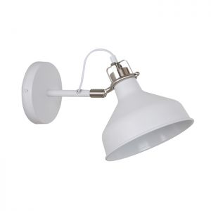 Бра регулируемое с выключателем LURDI белый/никель E27 1*40W 220V арт.3331/1W ― ТРИ ПЛАФОНА