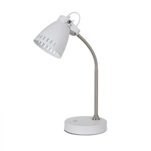 Настольная лампа регулируемая MESTRE белый/никель E27 1*60W 220V арт.3333/1T ― ТРИ ПЛАФОНА
