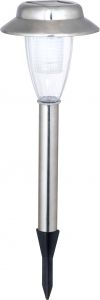 Фонарь садовый на солнечных батареях SOLAR серебристый 0,07W 3XLED 2V IP44 3342-3 ― ТРИ ПЛАФОНА
