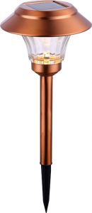 Фонарь садовый на солнечных батареях SOLAR медный 0,06W 1XLED 3V IP44 33552 ― ТРИ ПЛАФОНА