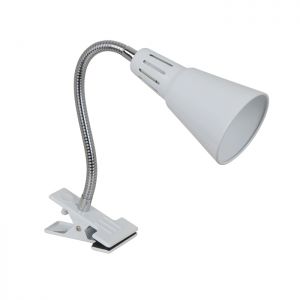 Бра регулируемое на прищепке MOSKO белый/хром E27 1*40W 220V арт.3386/1WA ― ТРИ ПЛАФОНА