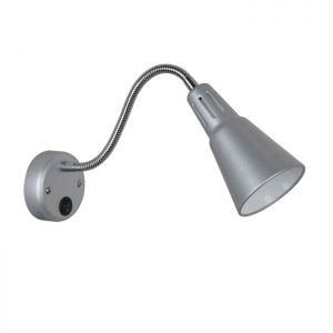 Бра регулируемое с выключателем MOSKO серебристый/хром E27 1*40W 220V арт.3387/1W ― ТРИ ПЛАФОНА