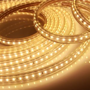 Светодиодная лента влагозащищенная SMD3014 IP65 LED-STRIP теплый белый свет 1м 357251 ― ТРИ ПЛАФОНА