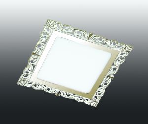 Встраиваемый светодиодный светильник PEILI белый/золото IP20 45LED 9W 220-240V арт.357278 ― ТРИ ПЛАФОНА