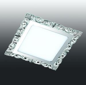 Встраиваемый светодиодный светильник PEILI белый/хром IP20 45LED 9W 220-240V арт.357281 ― ТРИ ПЛАФОНА