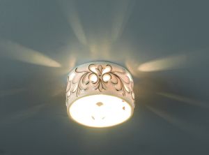 Встраиваемый декоративный светильник FARFOR белый/золото IP20 G9 40W 220V 370211 ― ТРИ ПЛАФОНА