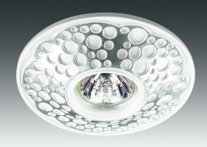 Встраиваемый декоративный светильник PATTERN белый/серебро IP20 GX5.3 50W 12V 370217 ― ТРИ ПЛАФОНА